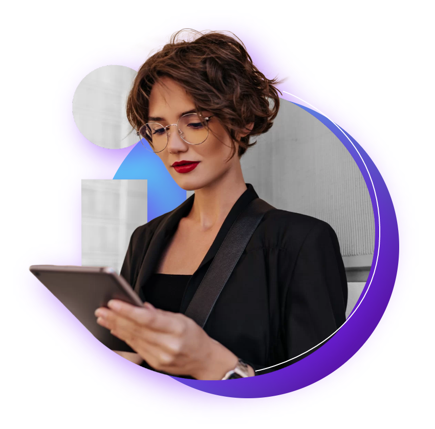 Mulher usando tablet